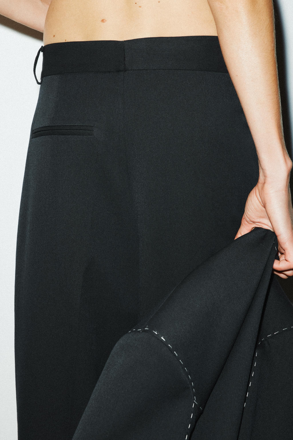 WRAPAROUND TROUSERS WITH TOPSTITCHING - Zara фото 7