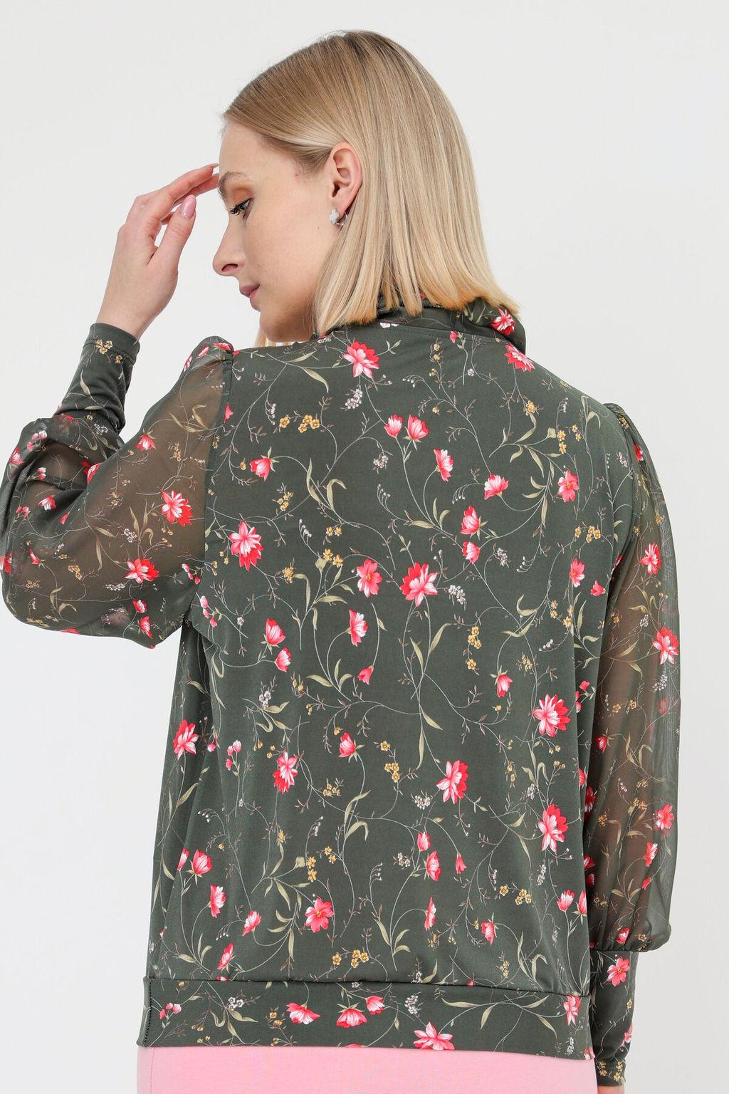 Блузка женская 7049-27/06/Кремовый, розовый - Rise фото 9