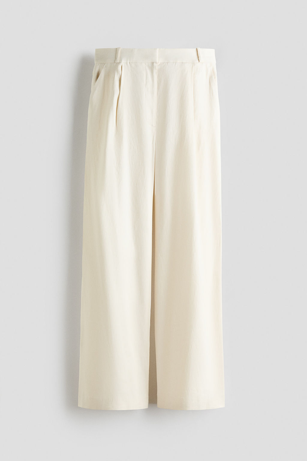 Pantal?n sastre amplio en mezcla de lino Easy Care - H&m фото 3