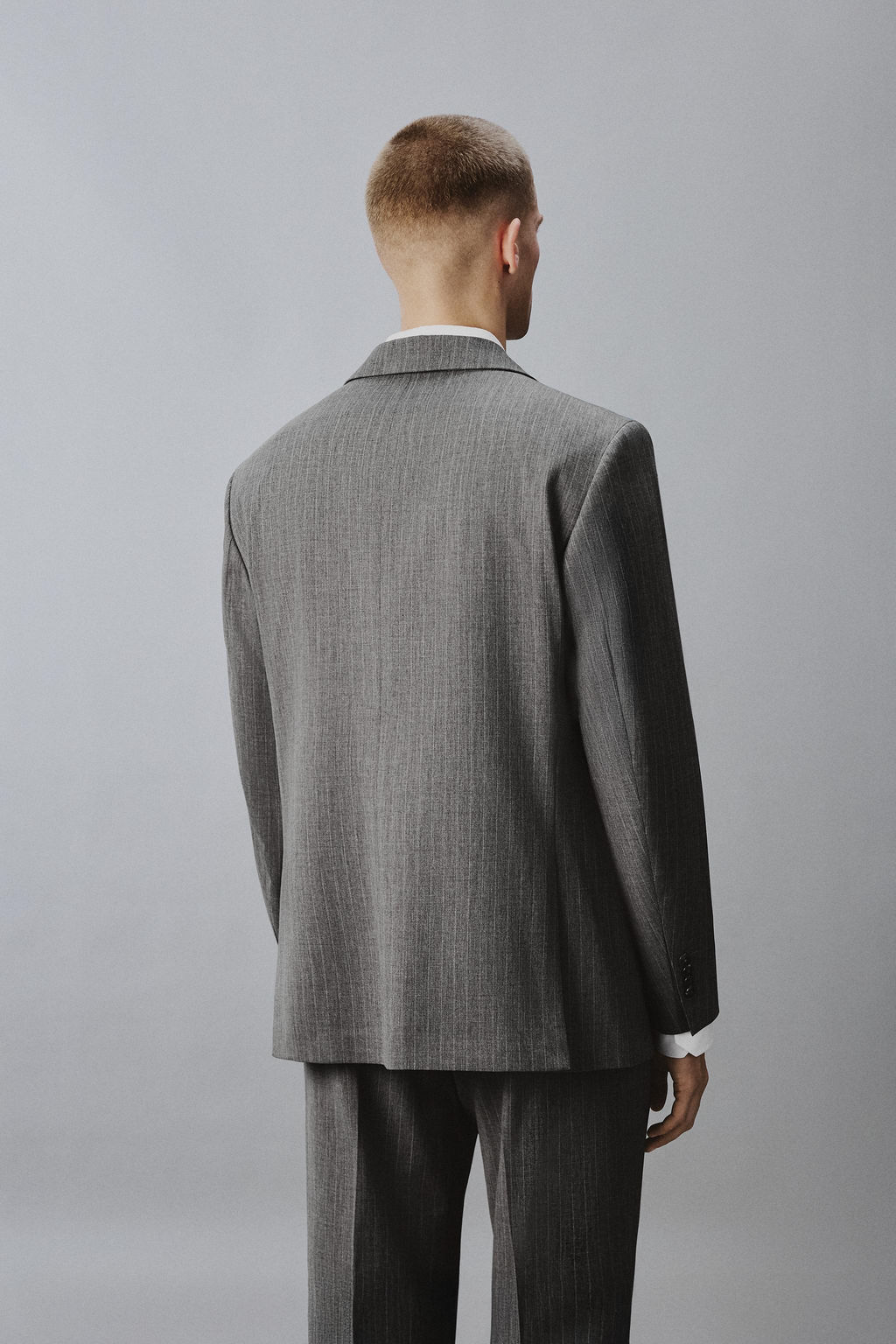 BLAZER TRAJE RAYA DIPLOM?TICA CON LANA / Gris - Zara фото 3