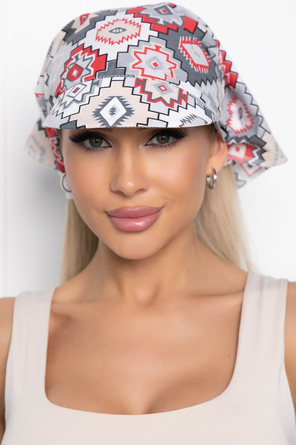 Косынка с козырьком (мозаика/красная) КК47 - Lt collection фото 3