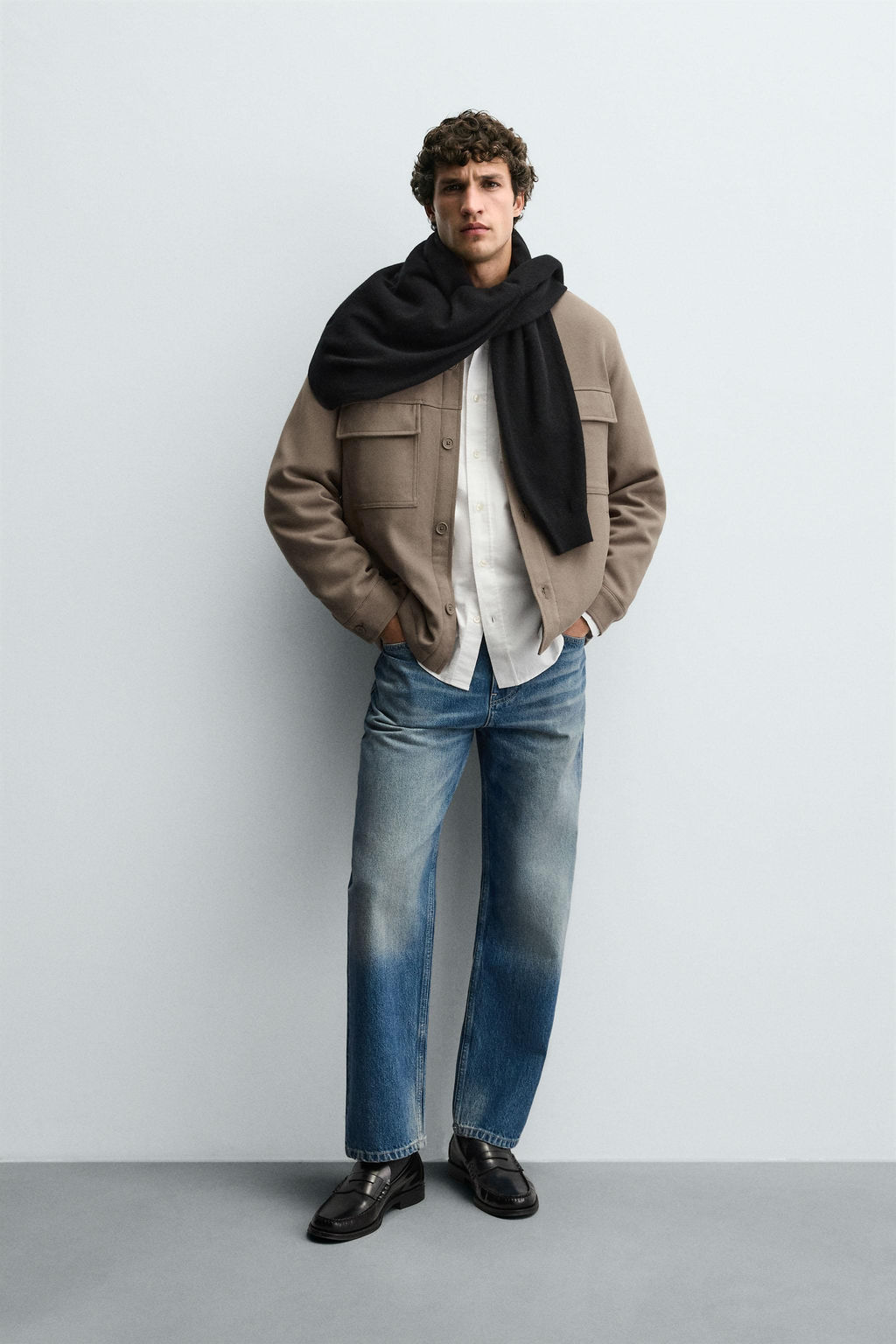 TEXTURED PADDED OVERSHIRT