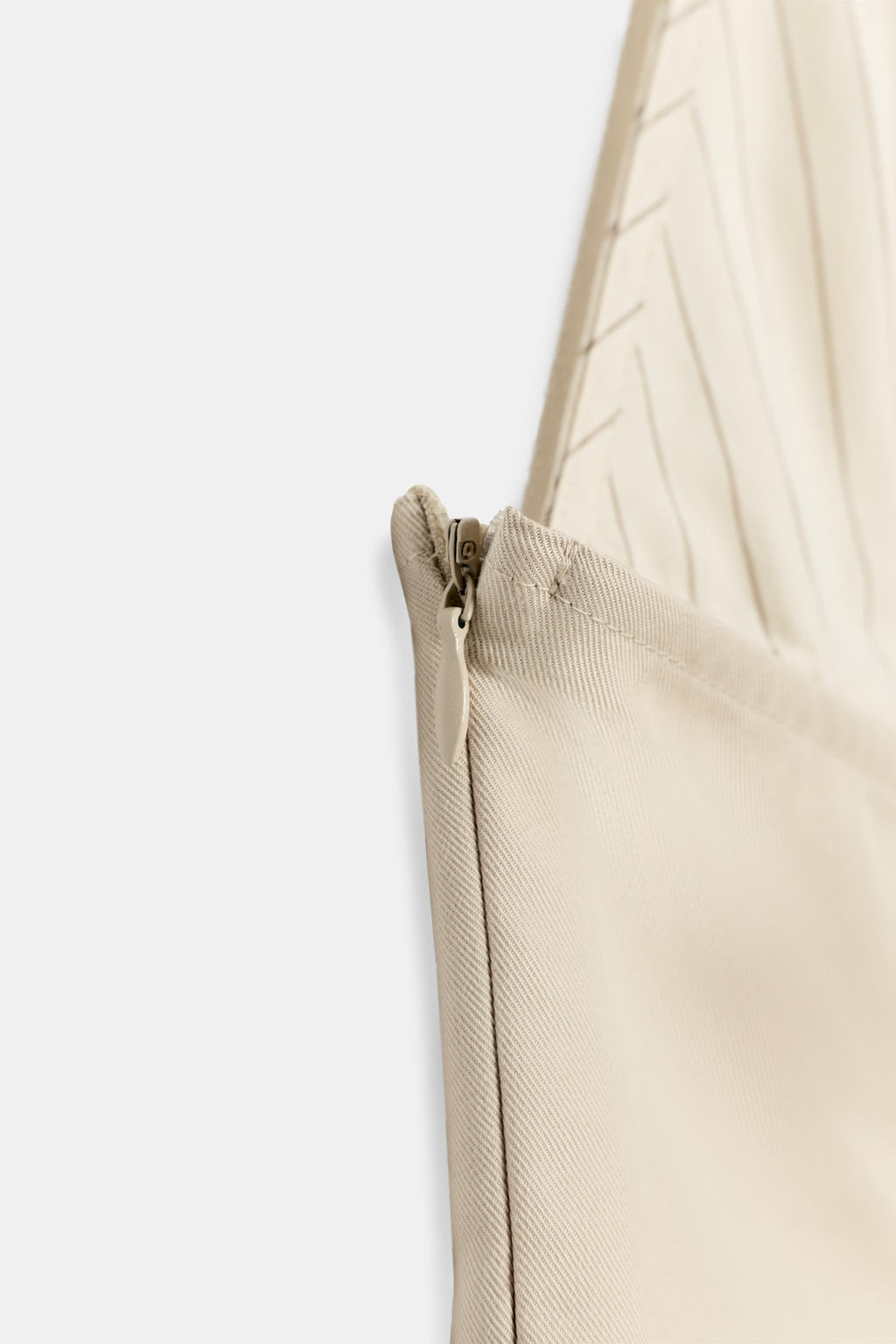 VESTIDO CORTO HALTER COMBINADO VOLANTES / Beige - Zara фото 6