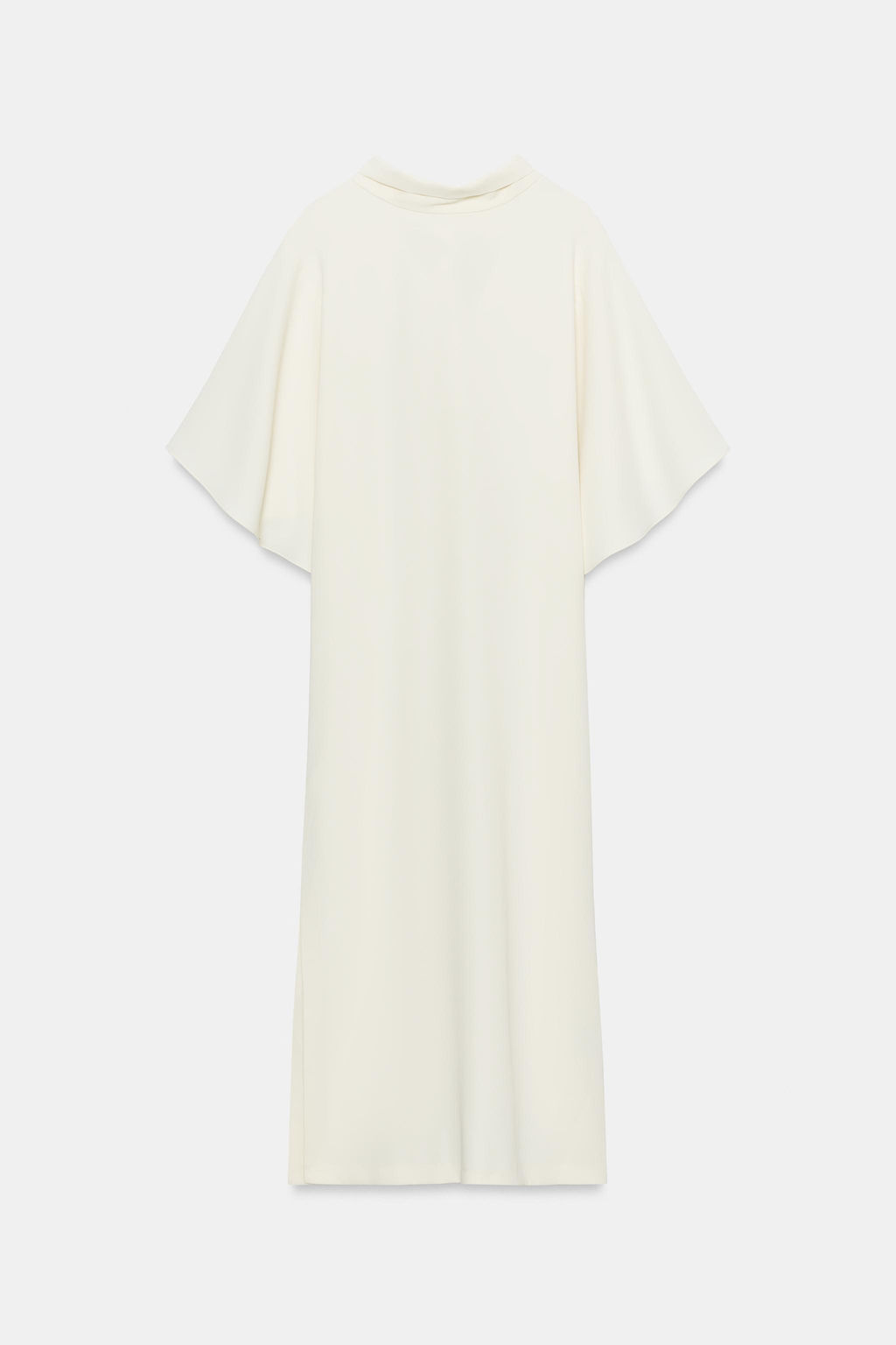 VESTIDO MIDI FLUIDO ZW COLLECTION / Beige claro - Zara фото 5