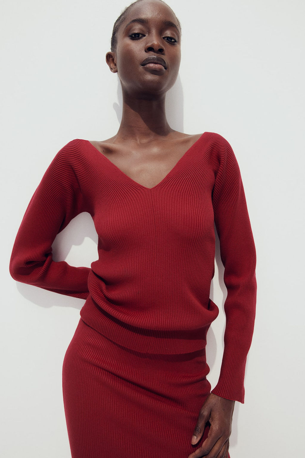 Top en punto de canale con escote en V - H&m фото 3