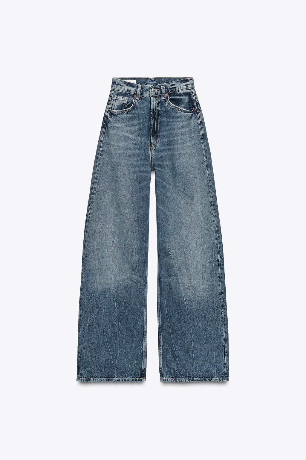 TRF HIGH-WAIST EXTRA WIDE-LEG JEANS - Zara фото 8