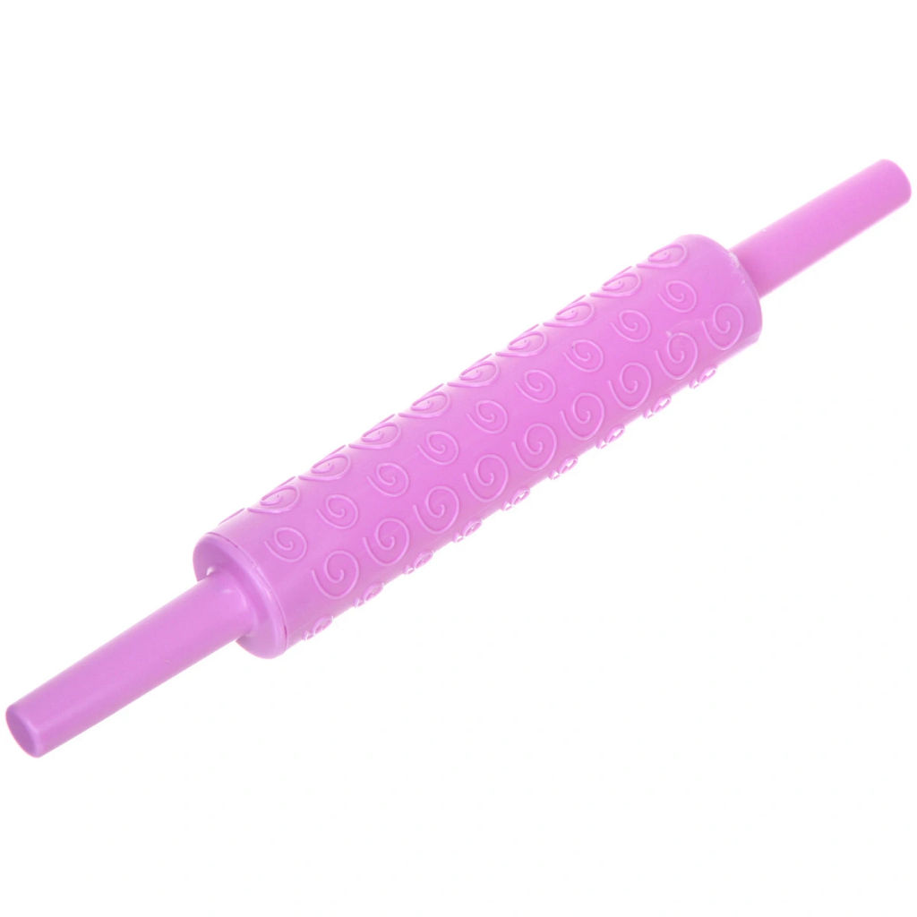 Цена за 3 шт. Скалка пластмассовая фигурная "Кружочки" 25*3см