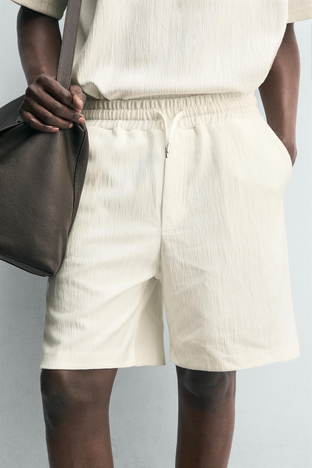 BERMUDA JOGGER ESTRUCTURA / Blanco roto - Zara фото 5