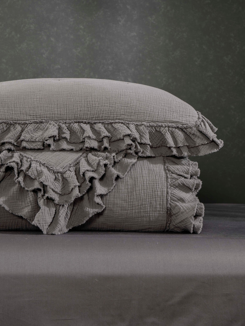 Комплект с одеялом Cloud Stonewashed Cotton (графит)
