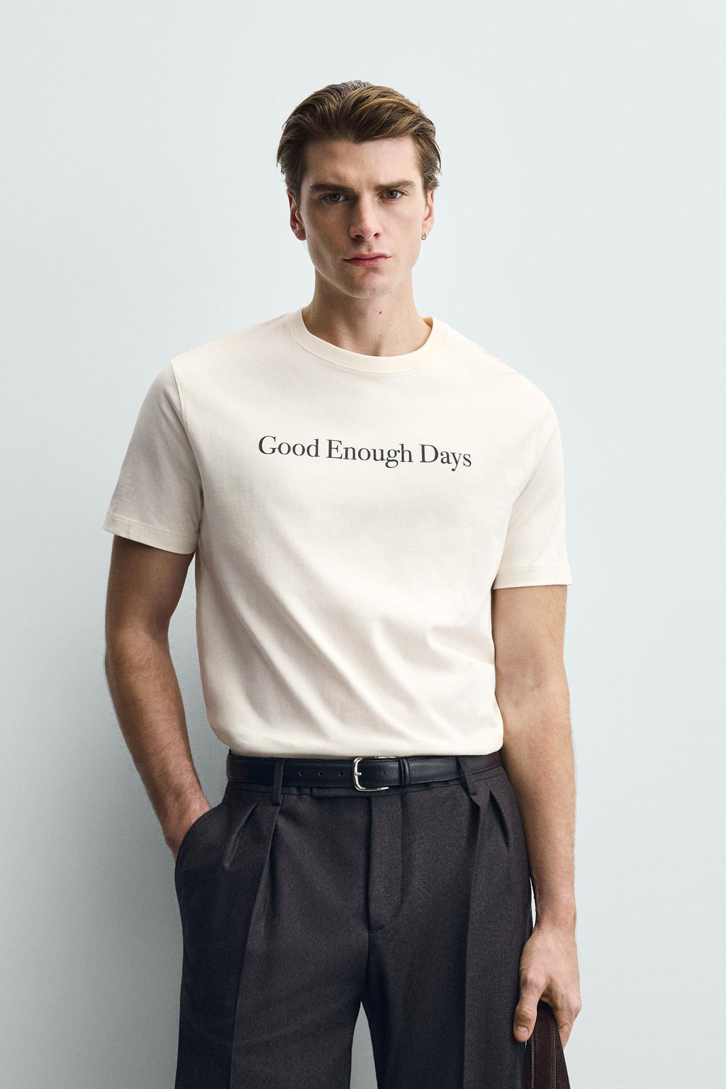 CAMISETA TEXTO ESTAMPADO / Crudo - Zara фото 11