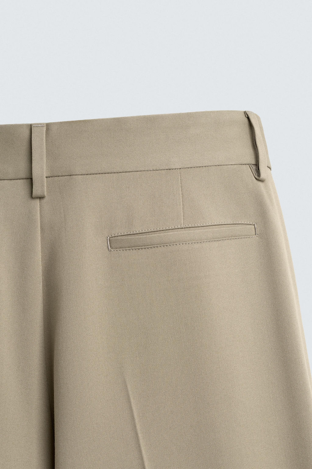 PANTAL?N WIDE FIT PLIEGUES / Beige