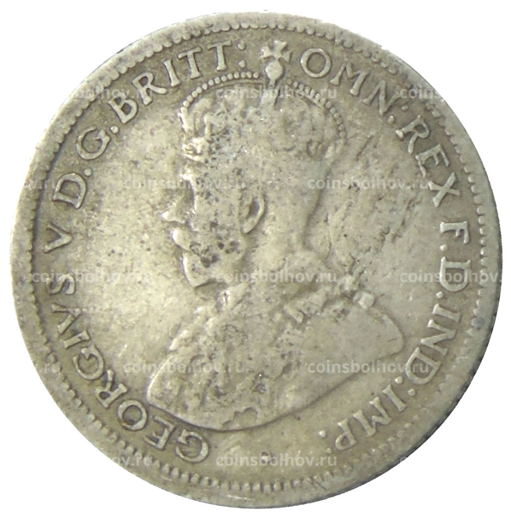 Монета 6 пенсов 1925 года Австралия