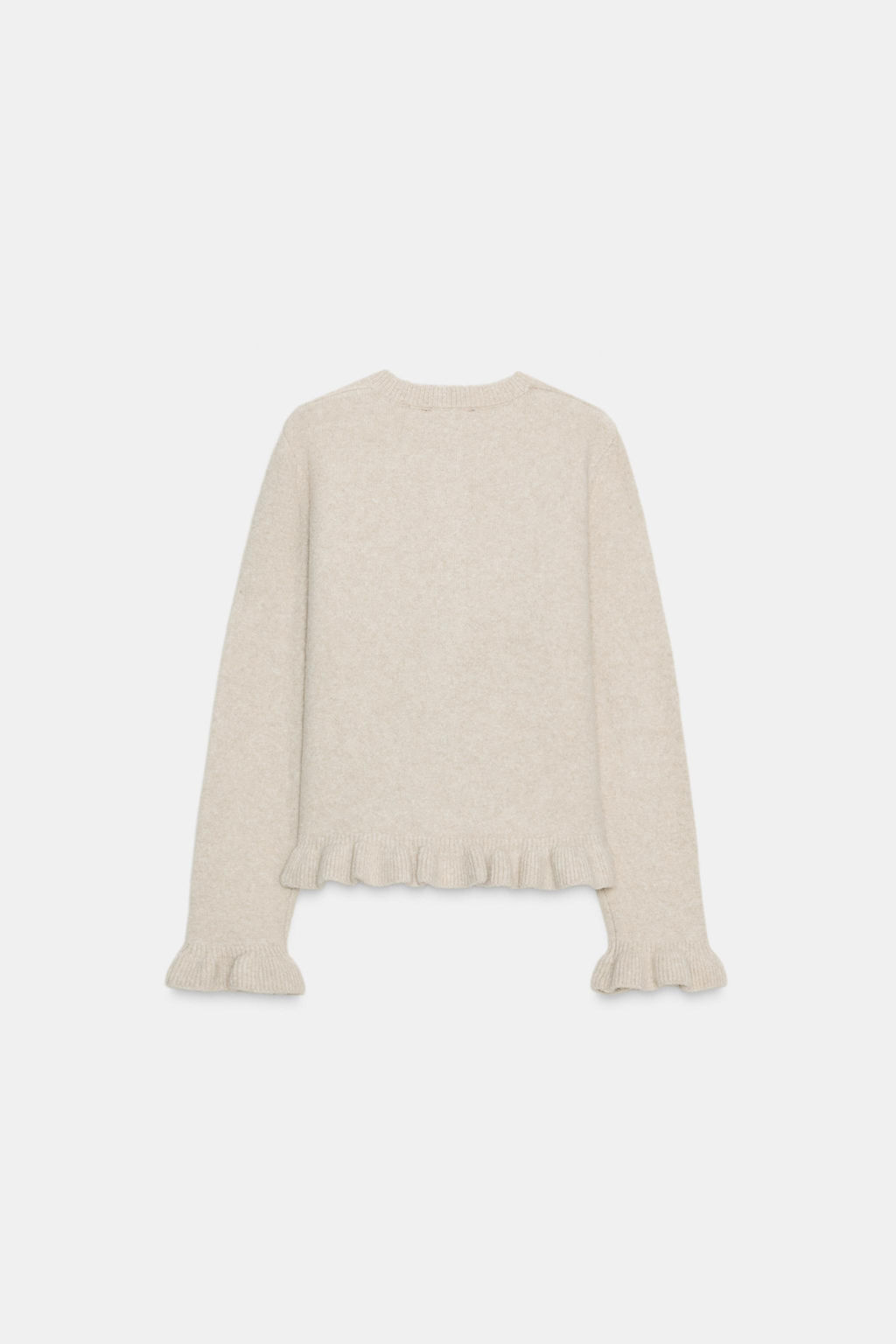 RUFFLE TRIM KNIT CARDIGAN - Zara фото 6