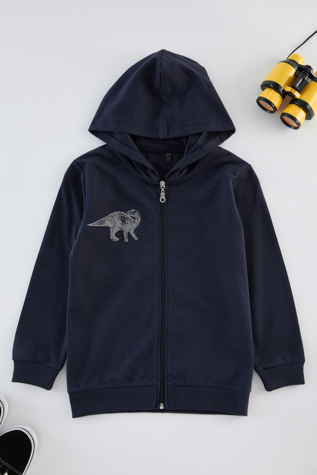 K?rm?z? Erkek Cocuk Bask?l? Kapusonlu Fermuarl? Orme H?rka TKDAW25HI00003 - Trendyolmilla фото 5