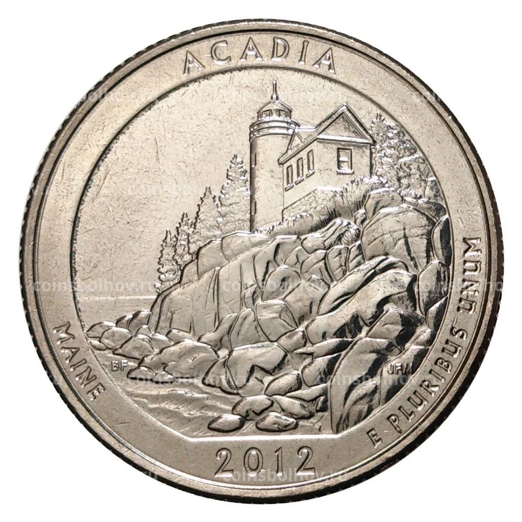25 центов 2012 года D №13 Национальный парк Акадия