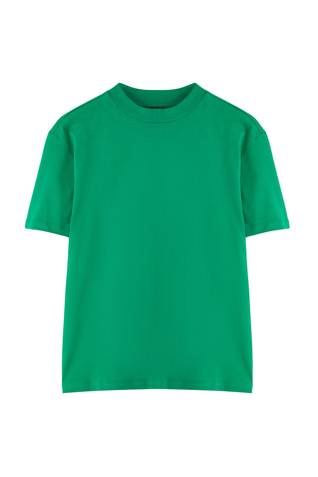 Yesil %100 Pamuk Basic Regular/Normal Kal?p Dik Yaka Orme T-Shirt TWOAW20TS0096