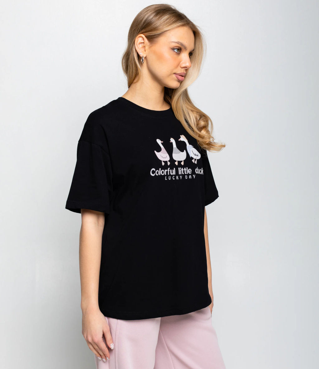 Футболка #КТ8802 (8), чёрный - Dommod фото 2