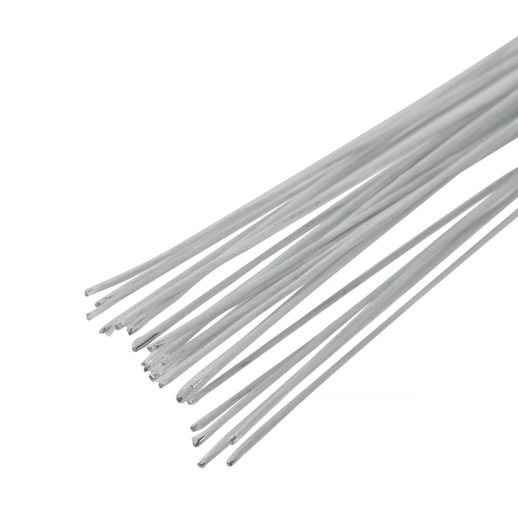 Blumentag FIW-0.55 Проволока флористическая в оплётке 0.55 мм сталь бумага 5 х 30 шт. 40 см №02 белый