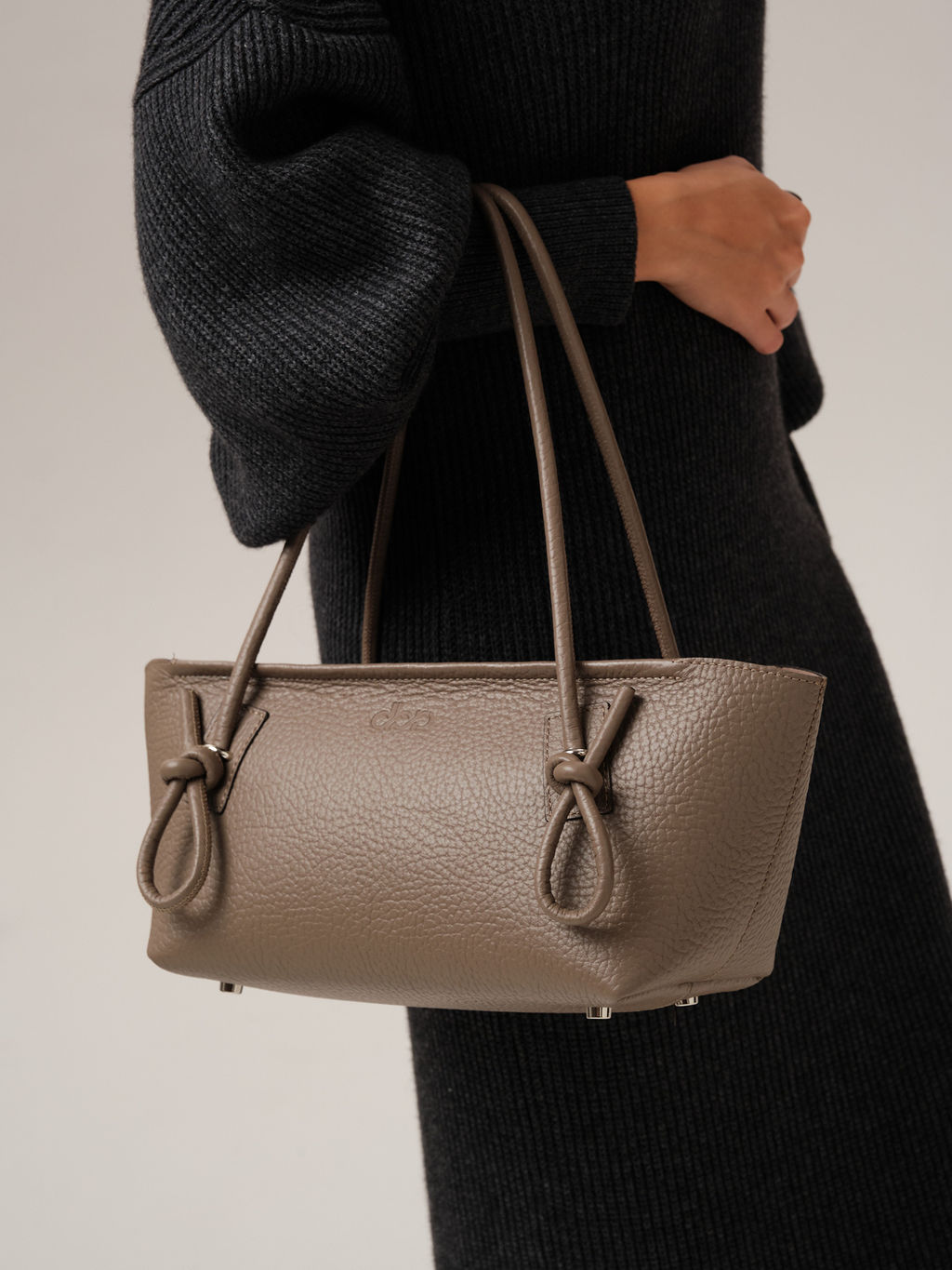 Кожаная сумка Linda DBR 31340 тауп  фото 6