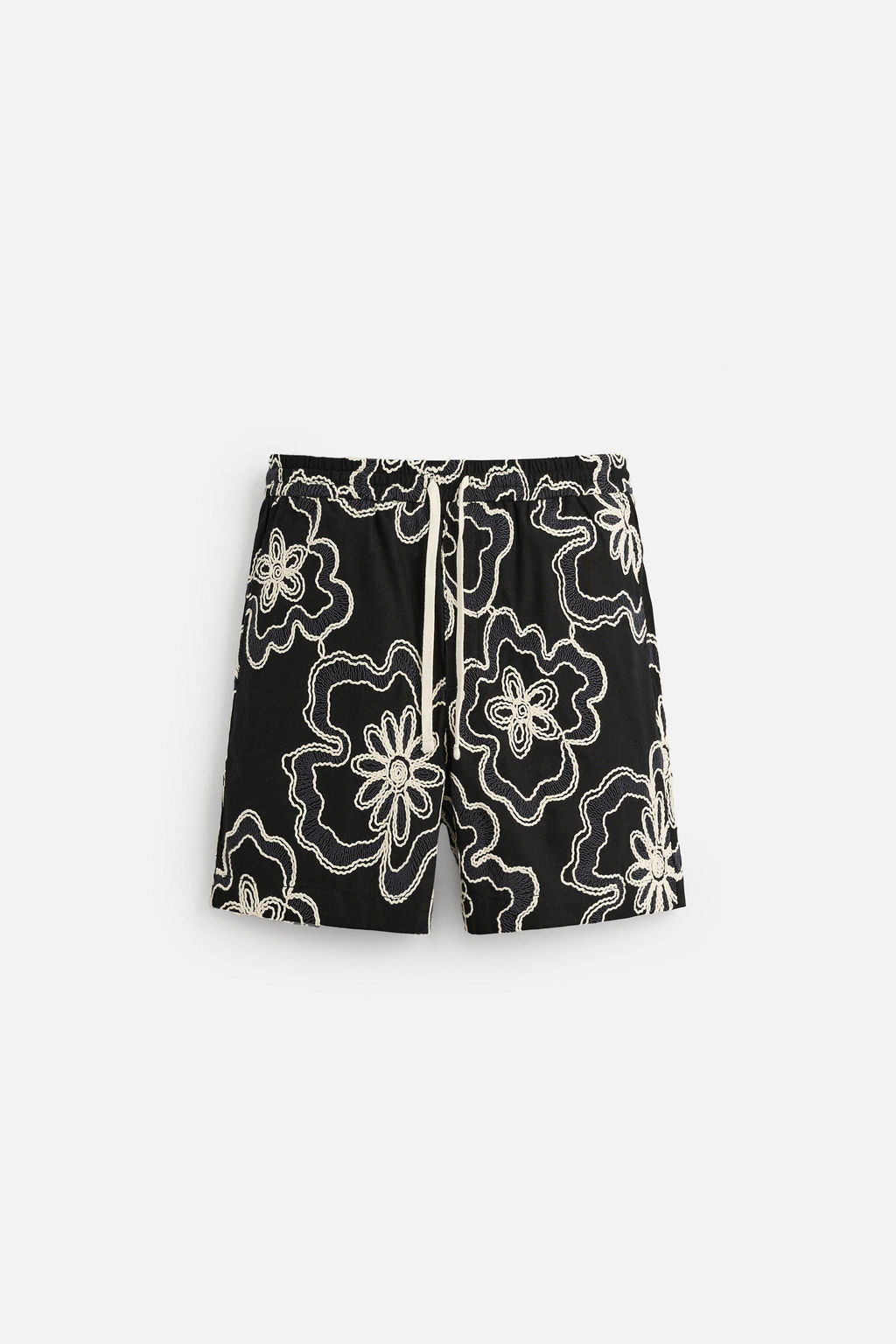 EMBOSSED EMBROIDERED BERMUDA SHORTS - Zara фото 26