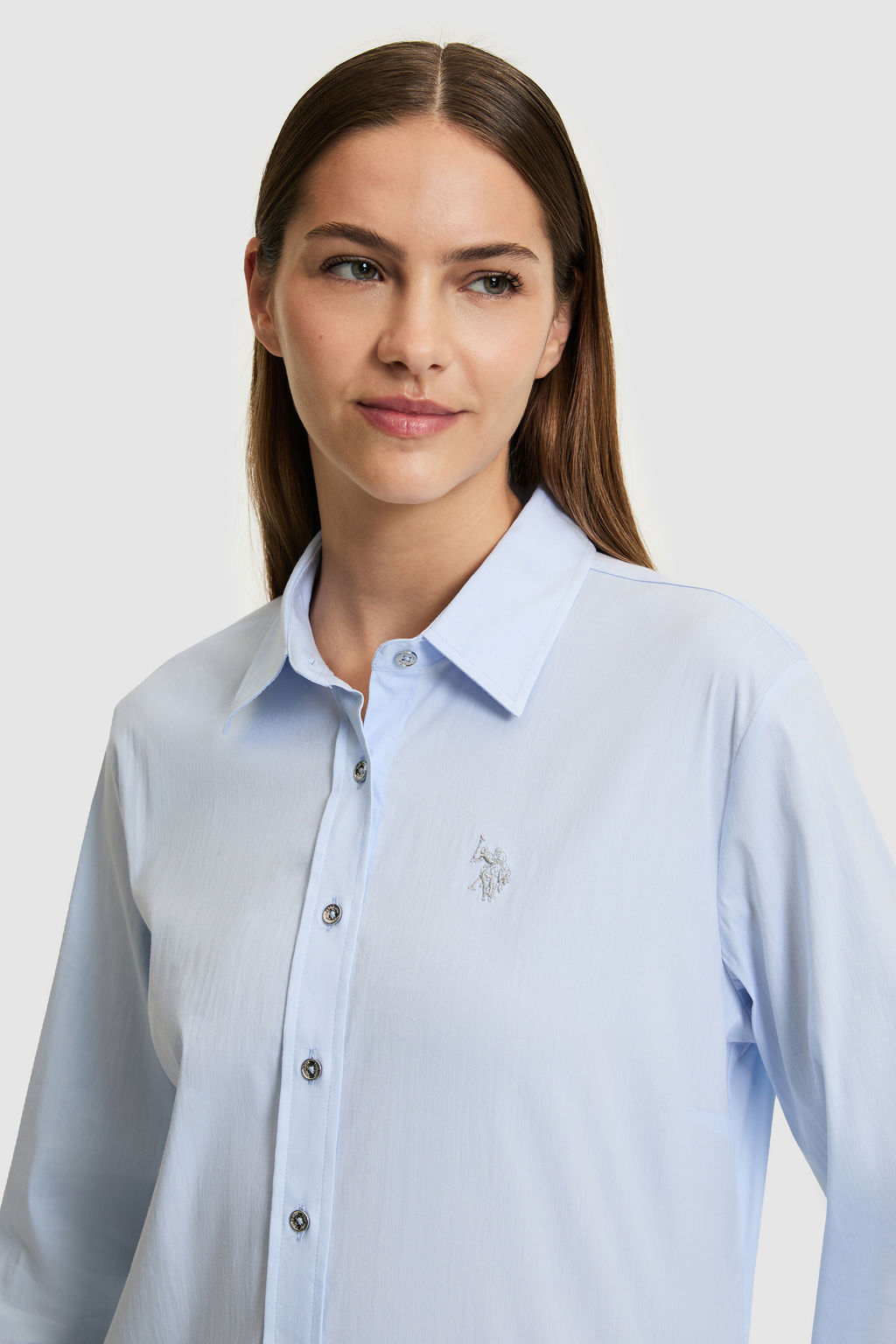 Kad_n A__k Mavi Uzun Kollu Basic G_mlek - U.s. polo assn фото 2
