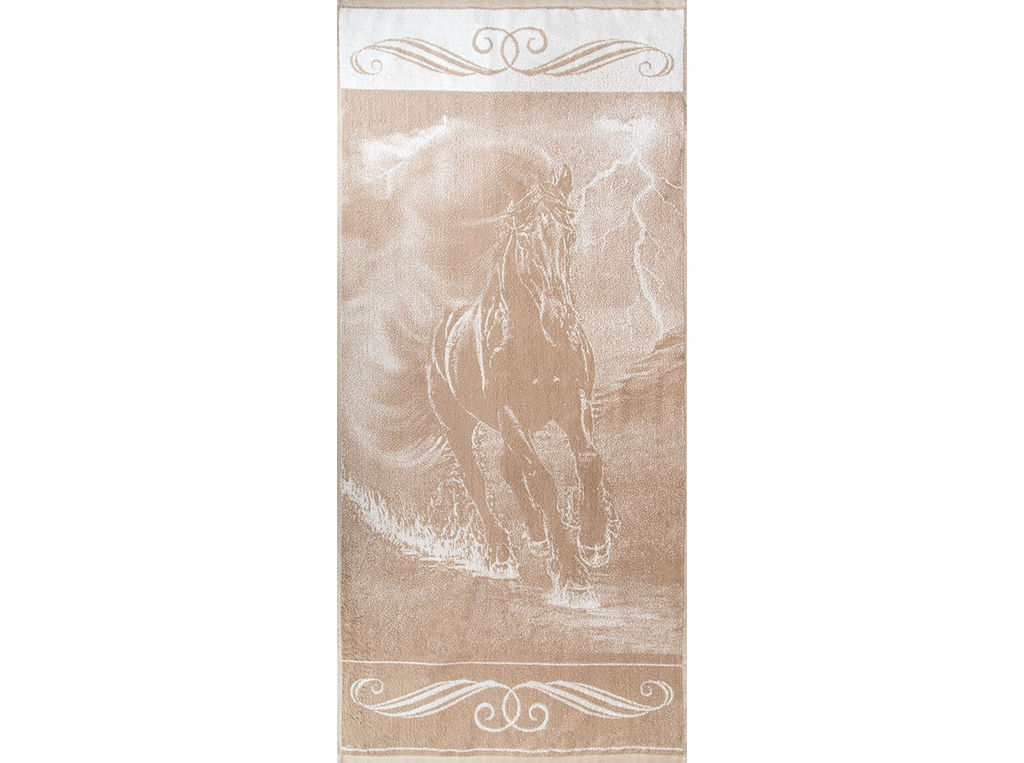 Полотенце махровое 6с102.511ж2 Огненная лошадь (лен3) 67х150см