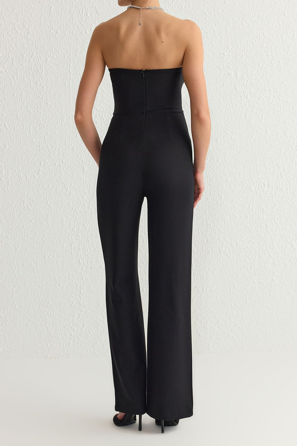 TRENDYOLMILLA Siyah Tas Aksesuar Detayl? Genis Paca Straplez Dokuma Tulum TPRSS25TU00003  фото 6