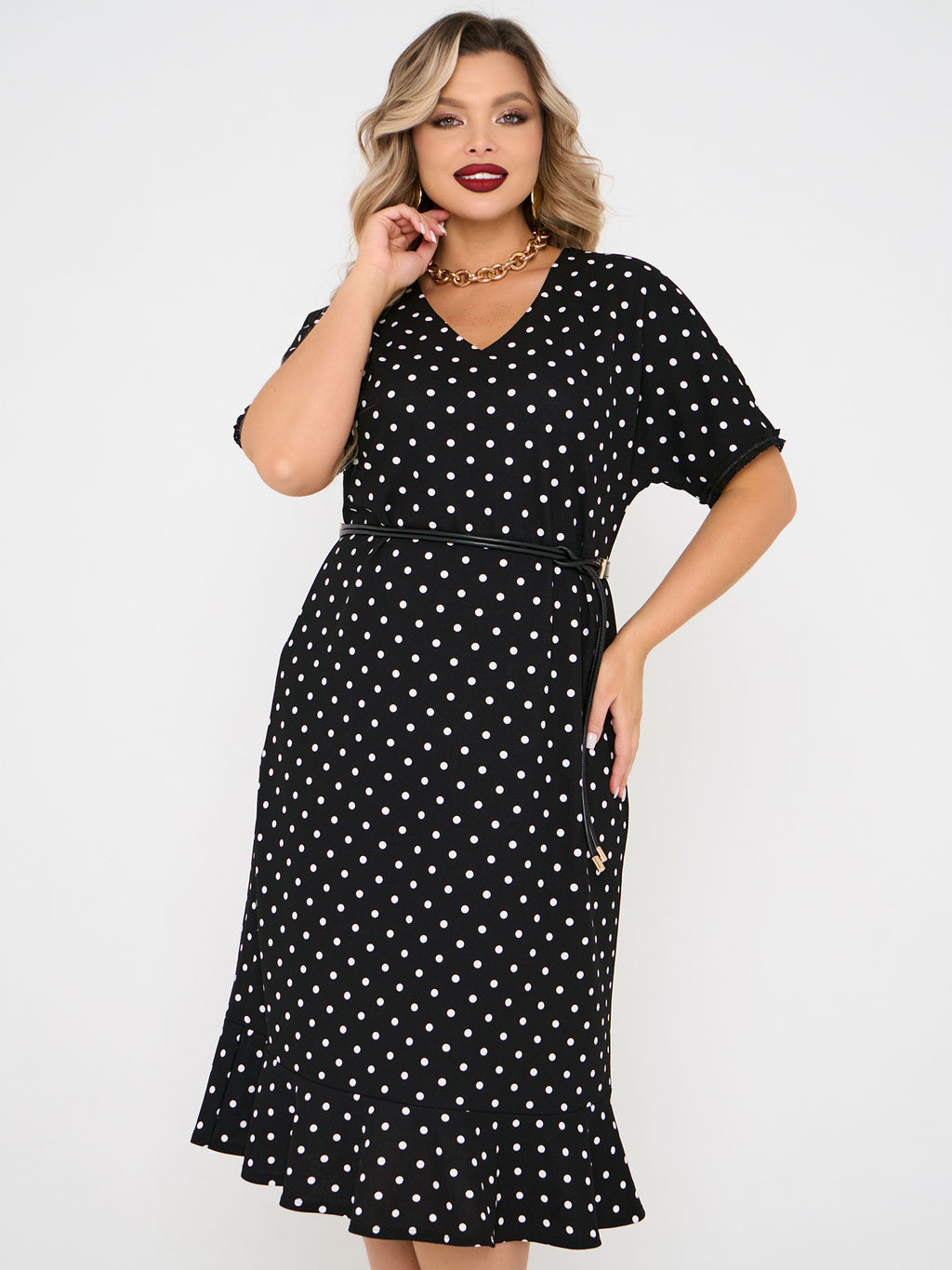 Платье 0421-1 черный нюд