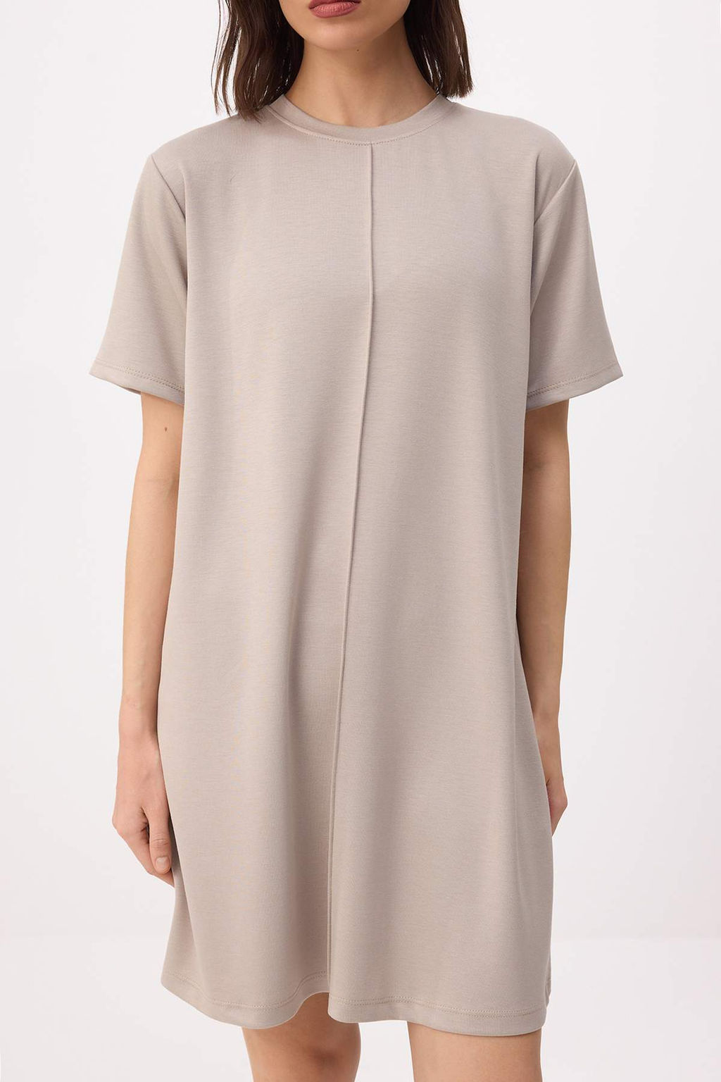 Tas Yumusac?k Nervurlu Shift/Duz Kesim Mini Orme Elbise TWOSS25EL00778