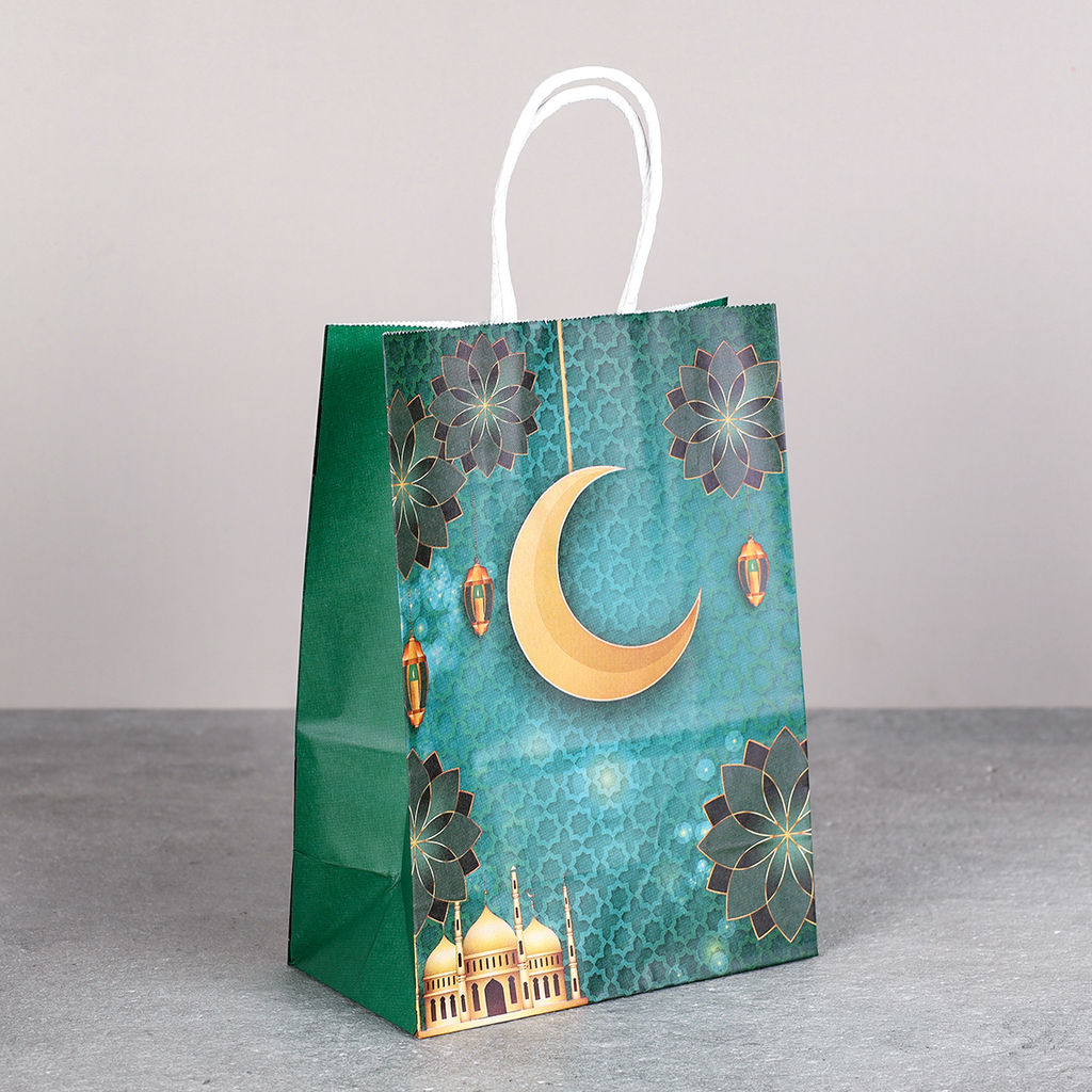 Цена за 12 шт. Пакет подарочный набор 12 штук 27х21х11 см Мусульманский / M364-1/2 /уп 50/ - ГалеонТрейд фото 2