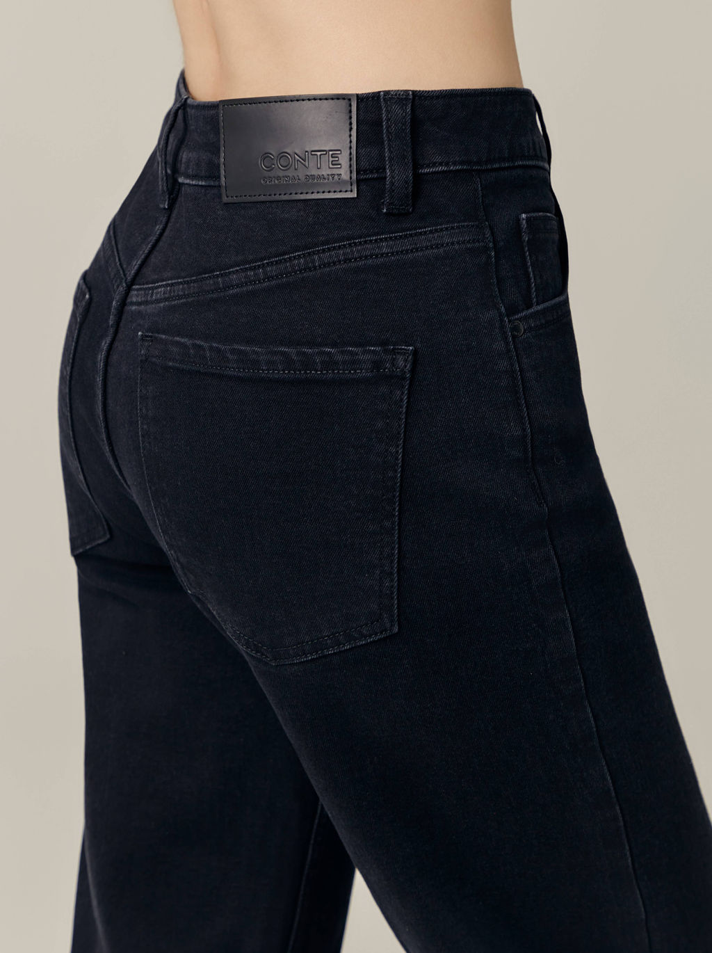 CONTE CON-678 Черные джинсы straight с застежкой на две пуговицы black - Conte elegant фото 5