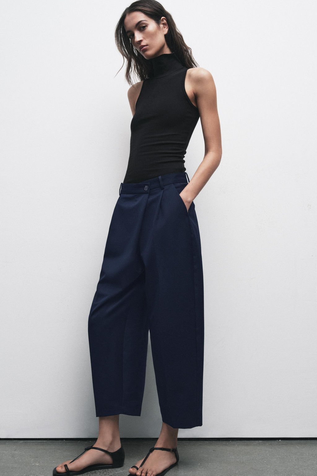 CROPPED TROUSERS WITH WRAP WAIST - Zara фото 10