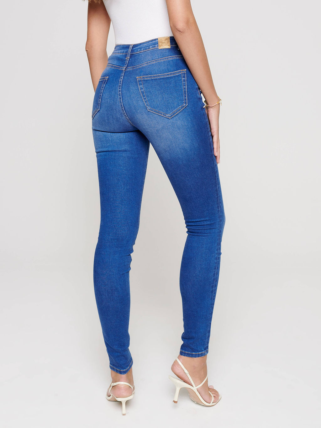 CONTE Моделирующие джинсы skinny с высокой посадкой CON-217 Lycra® washed royal blue