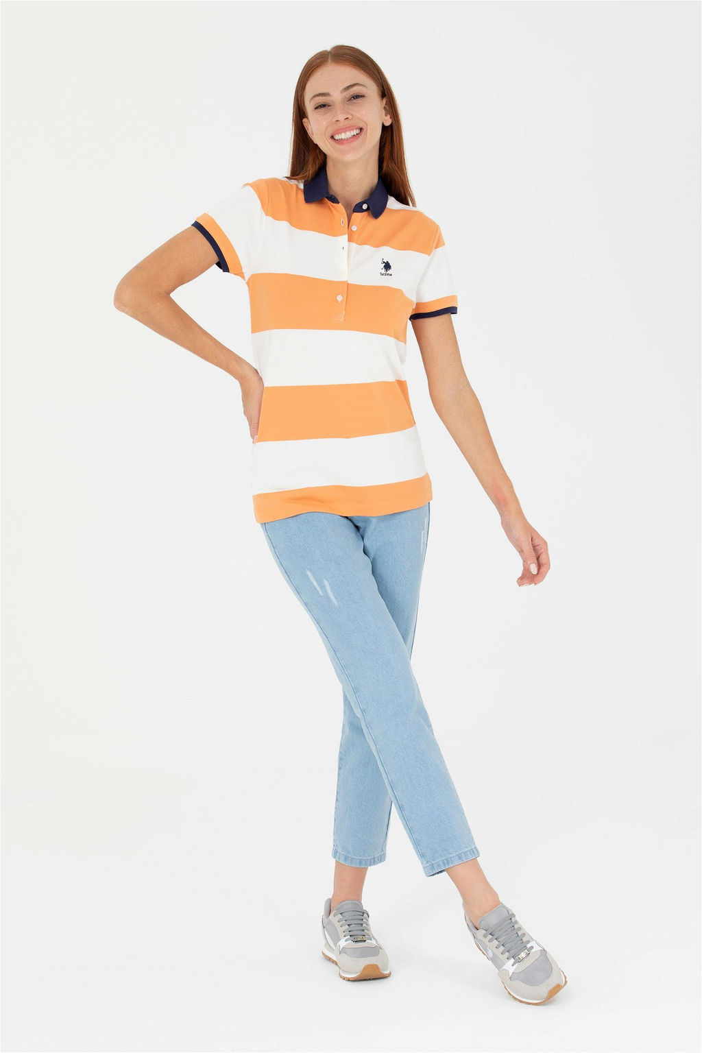 Женская оранжевая футболка - U.s. polo assn фото 11