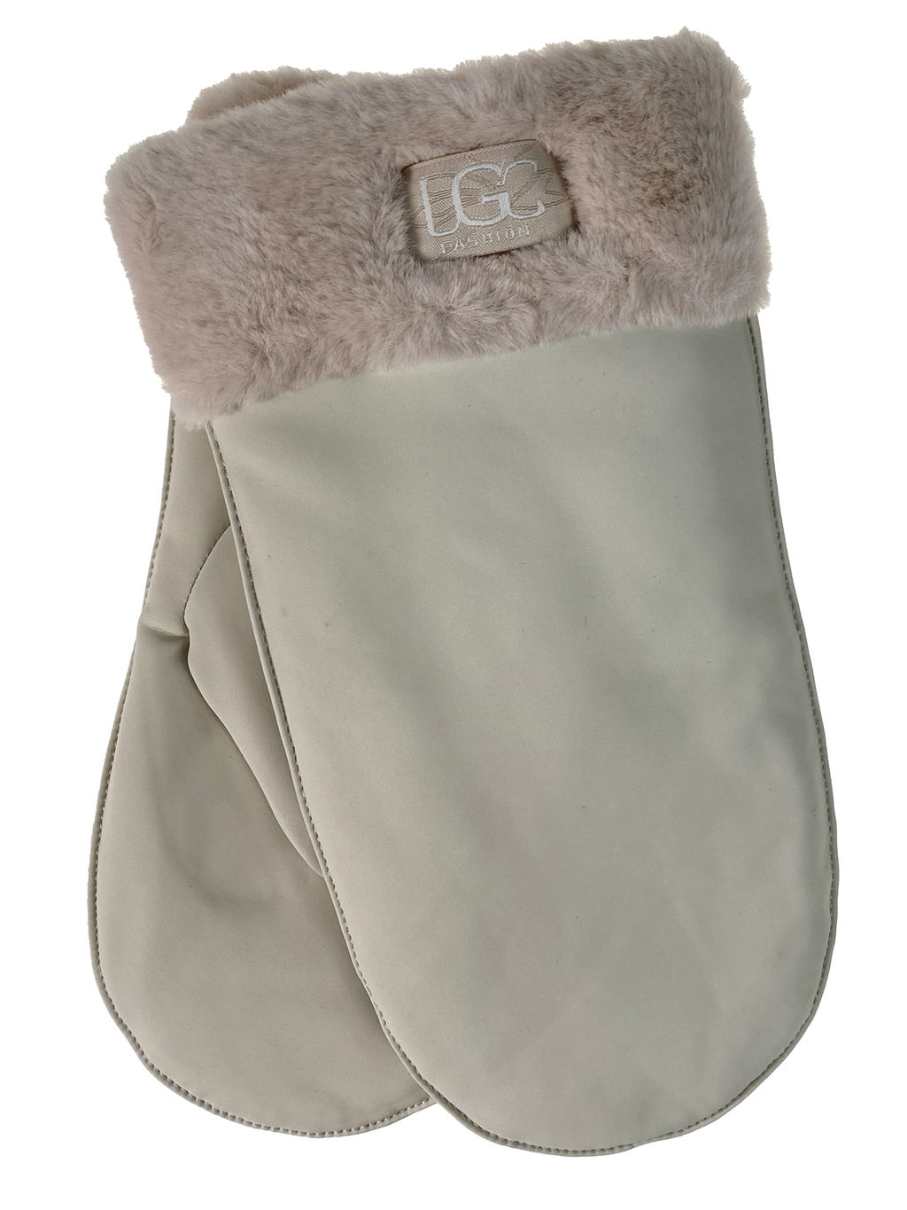 Зимние женские варежки с подкладом из искусственного меха, цвет шоколад - Greta фото 26