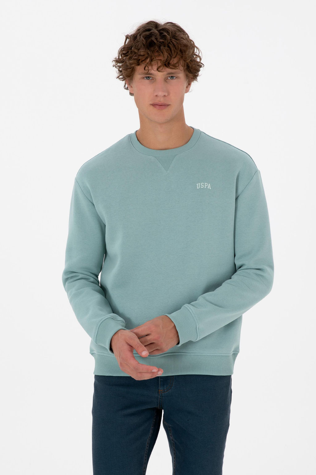 Erkek Mint Basic Sweatshirt Sepette S_rpriz _ndirim