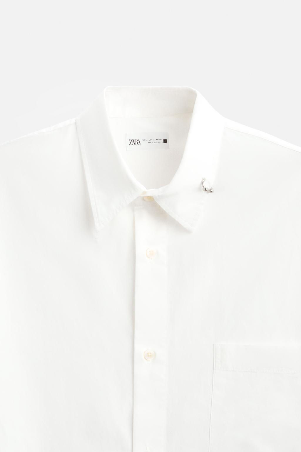 CROPPED SHIRT WITH PIERCING DETAIL - Zara фото 8