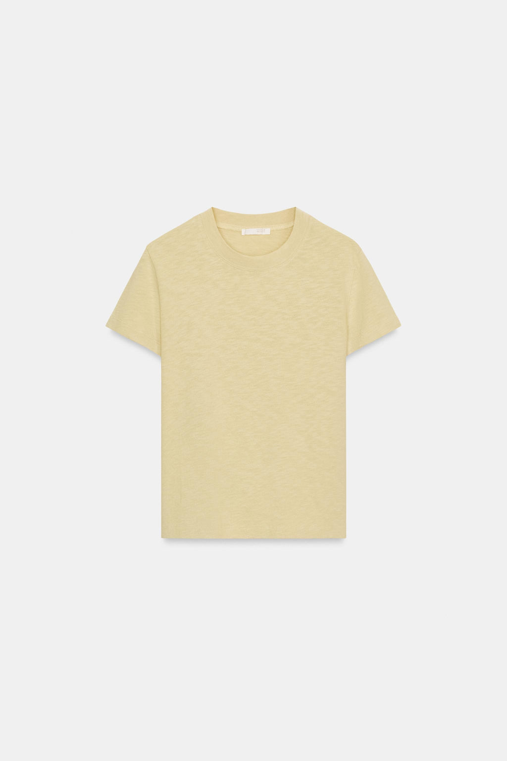 CAMISETA ALGOD?N FLAM? / Amarillo pastel - Zara фото 6