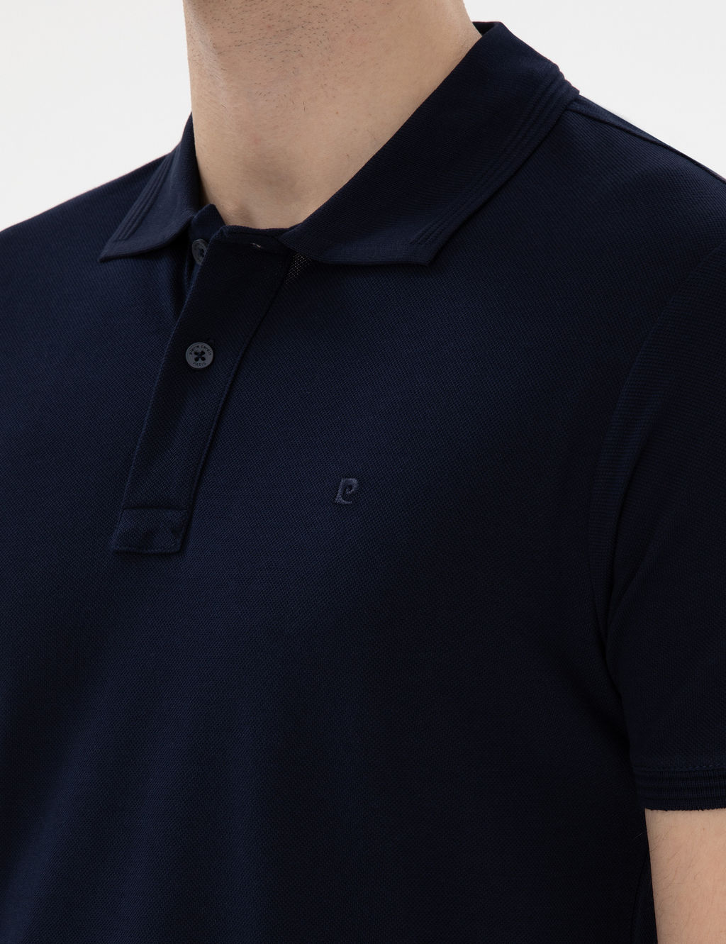 Lacivert Slim Fit K_vr_lmaz Polo Yaka Basic Ti__rt