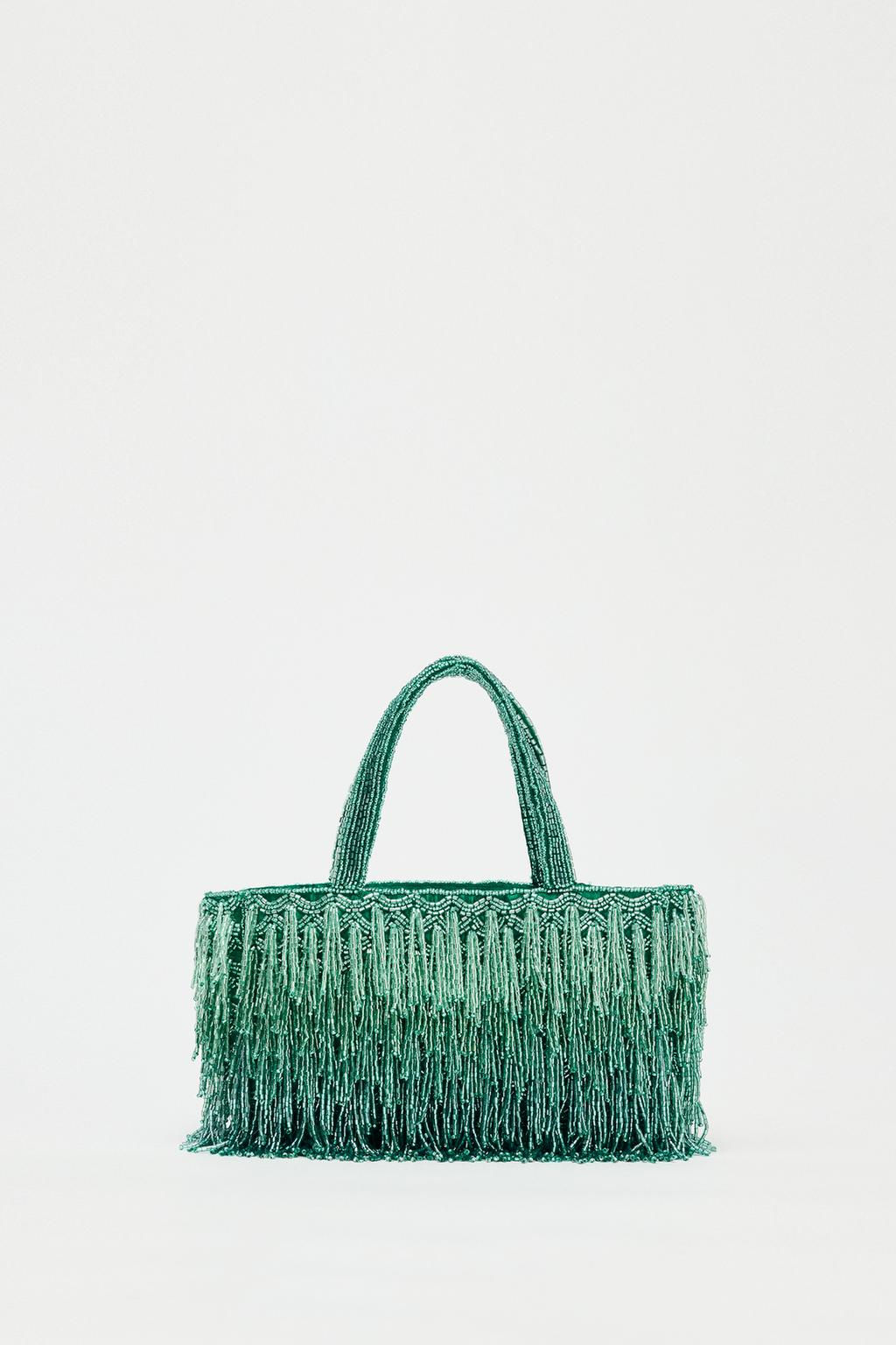 BAG WITH RHINESTONE FRINGING - Zara фото 4