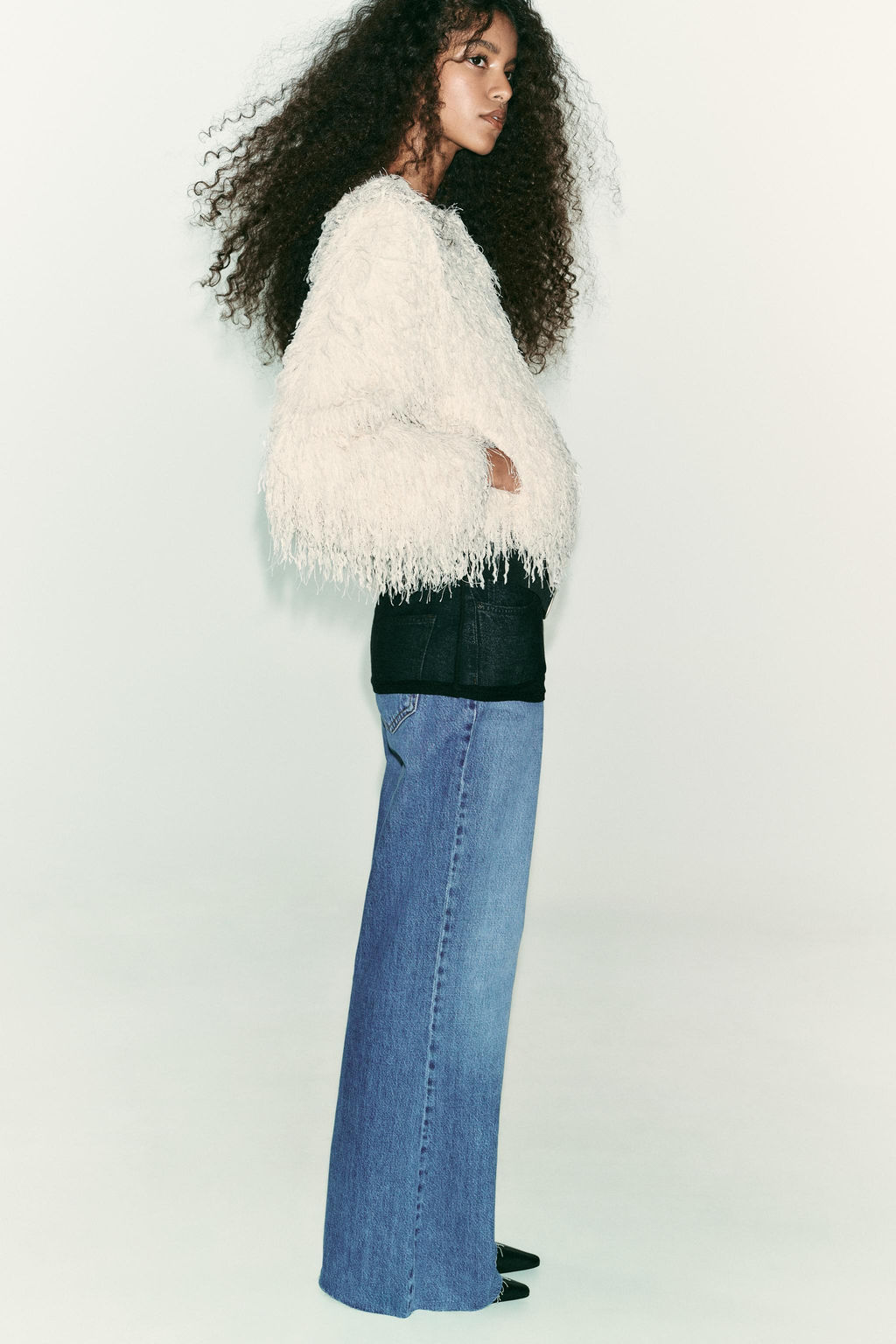 FEATHER FRINGE METALLIC THREAD JACKET - Zara фото 3