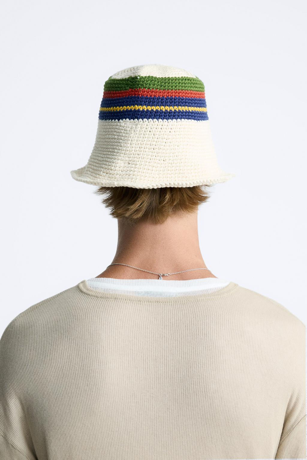 CROCHET HAT WITH STRIPES - Zara фото 3