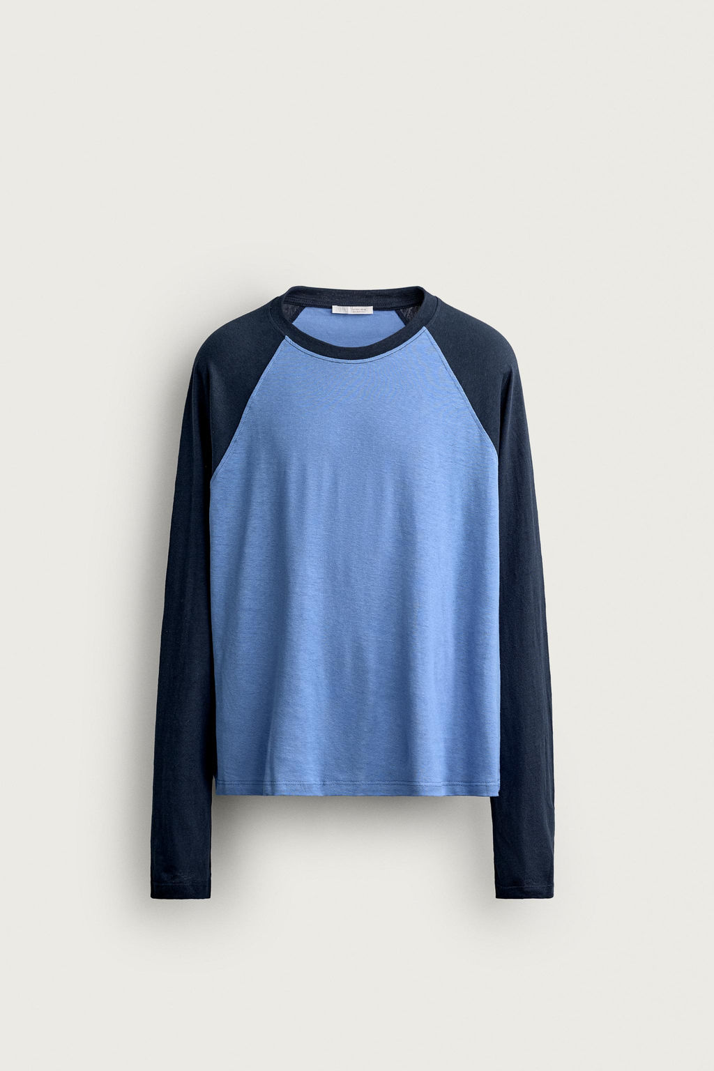 CAMISETA COLOR BLOCK ALGOD?N - LINO / Azul / ?ndigo - Zara фото 6