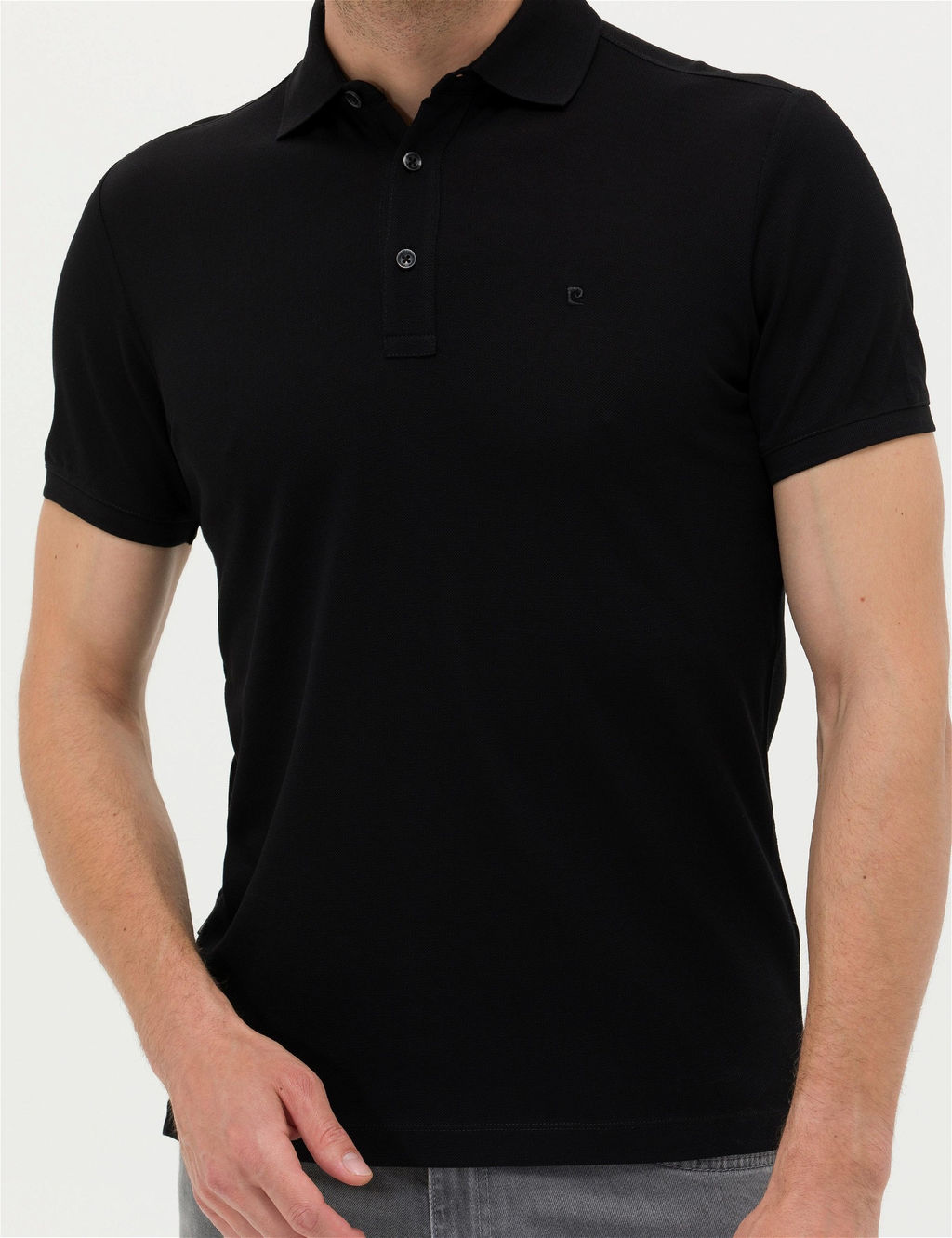 Siyah Slim Fit Merserize Ti__rt - Pierre cardin фото 6