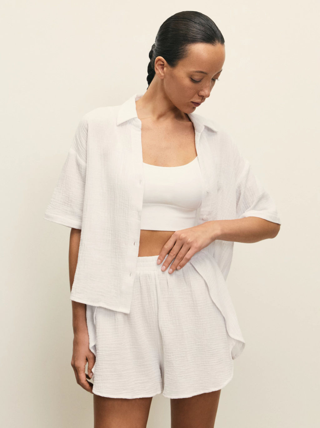 Домашняя рубашка с коротким рукавом / Zarina  фото 3