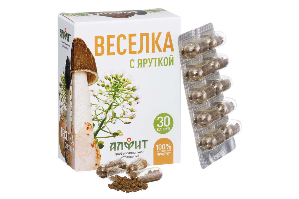 Грибная серия БАД Капсулы "Весёлка с яруткой" Алфит 6686