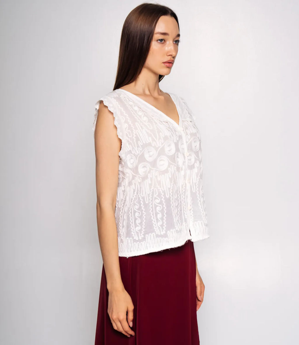 Блуза #КТ05 (5), белый - Dommod фото 2