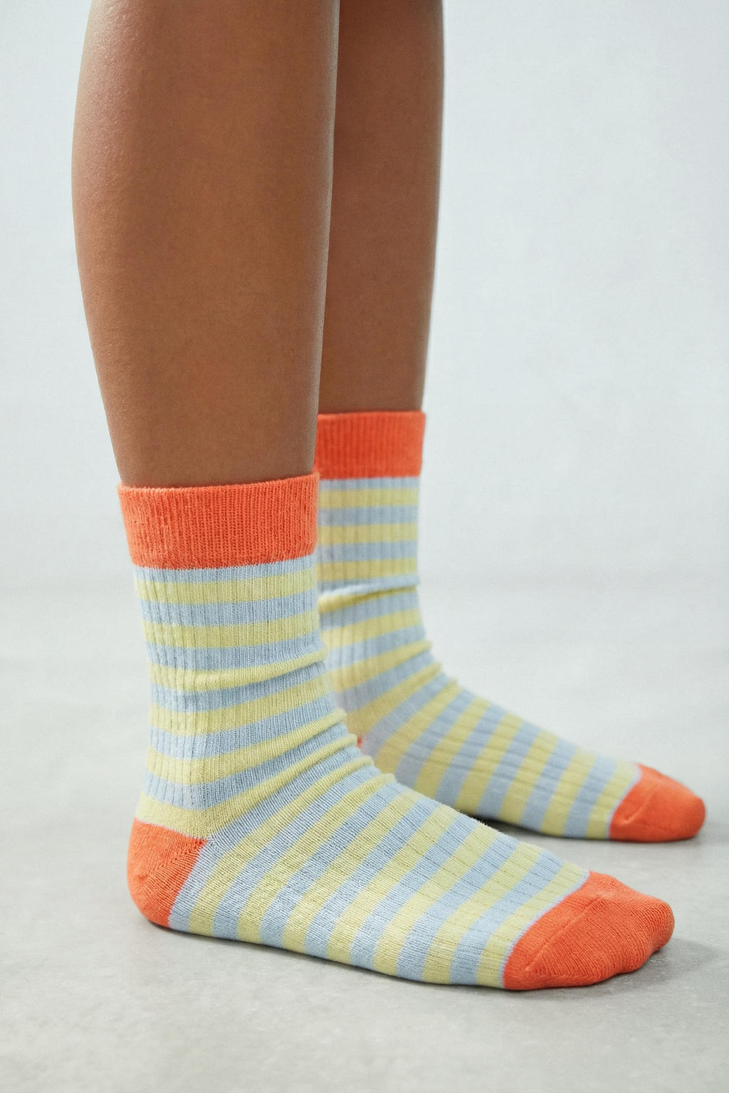 PACK DOS CALCETINES ALTOS RAYAS / Verde