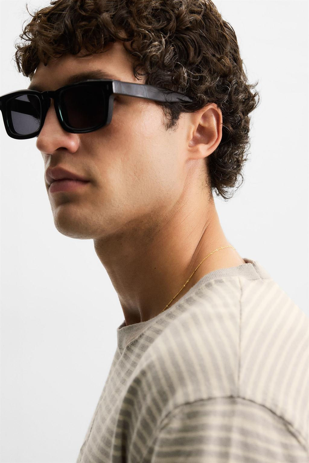 STRIPED KNITTED COTTON-LINEN T-SHIRT - Zara фото 5