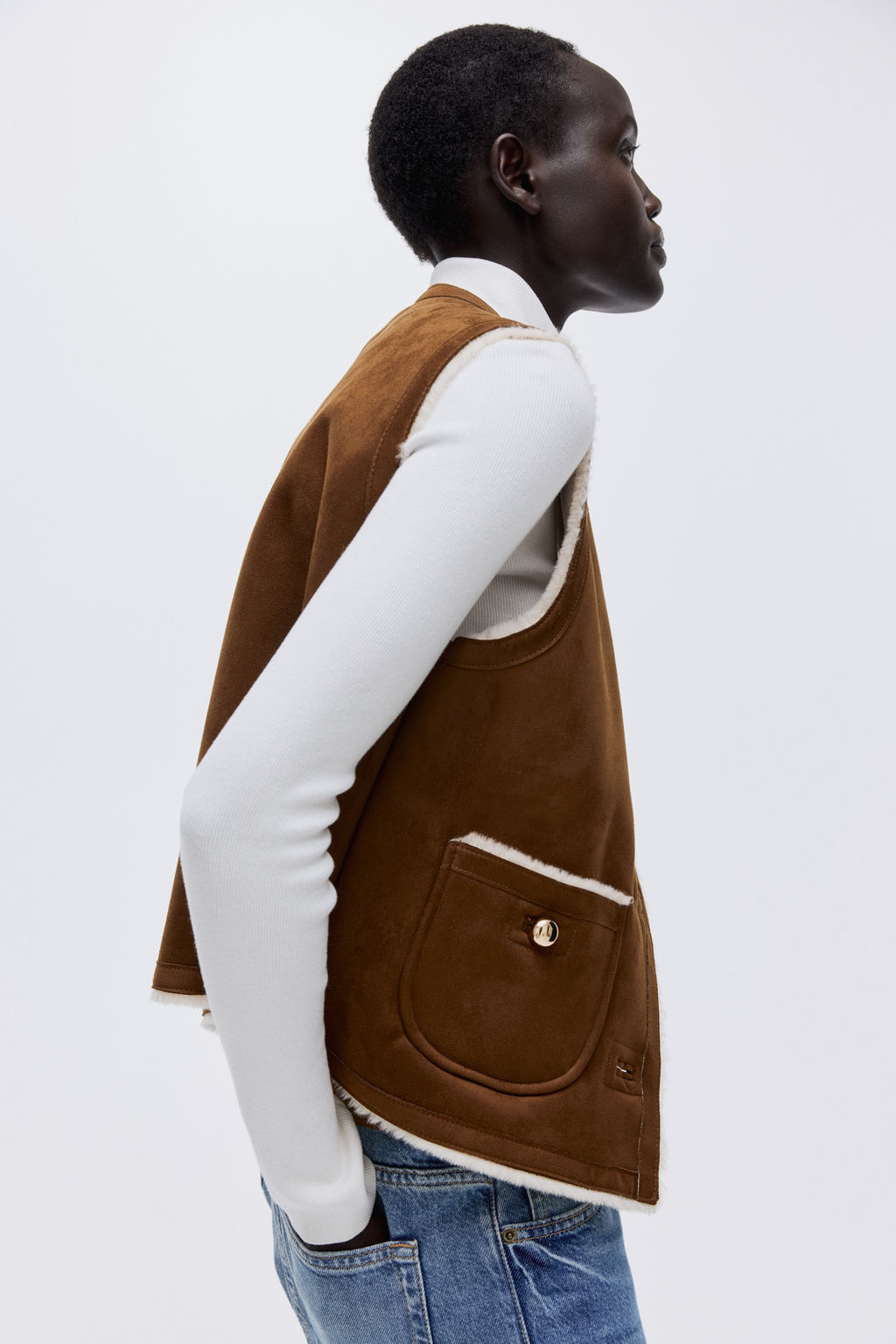 Chaleco con forro de peluche - H&m фото 7